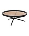 MESA CENTRO NEGRO MADERA-METAL 100 X 100 X 40 CM
