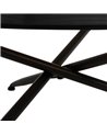 MESA CENTRO NEGRO MADERA-METAL 100 X 100 X 40 CM