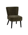 SILLÓN VERDE TEJIDO-MADERA SALÓN 55 X 63 X 76 CM