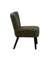SILLÓN VERDE TEJIDO-MADERA SALÓN 55 X 63 X 76 CM