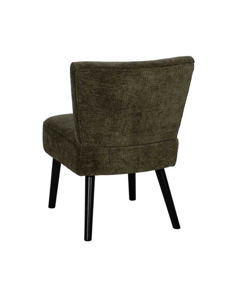 SILLÓN VERDE TEJIDO-MADERA SALÓN 55 X 63 X 76 CM