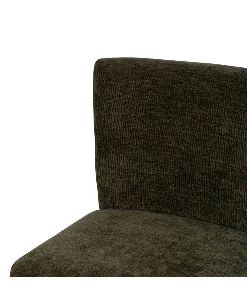 SILLÓN VERDE TEJIDO-MADERA SALÓN 55 X 63 X 76 CM