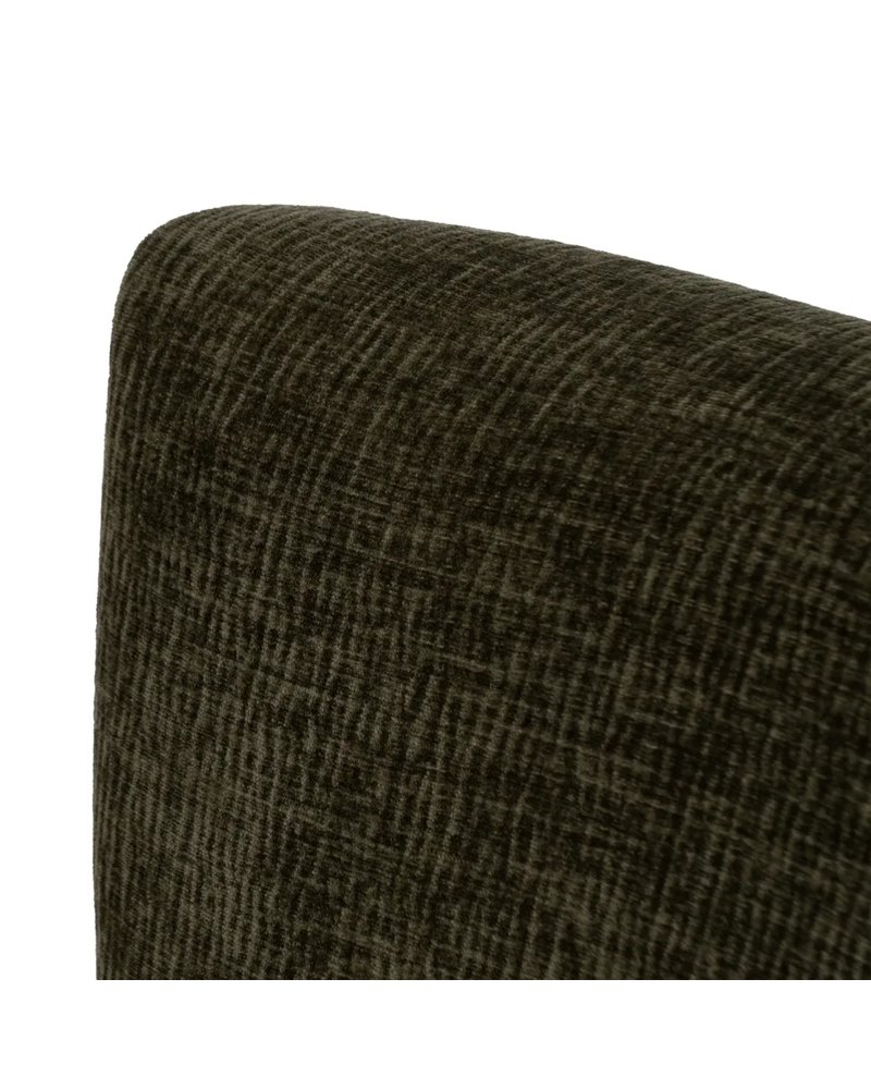 SILLÓN VERDE TEJIDO-MADERA SALÓN 55 X 63 X 76 CM
