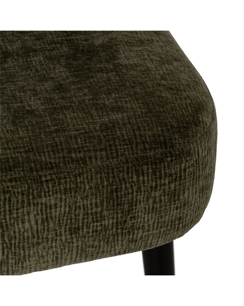 SILLÓN VERDE TEJIDO-MADERA SALÓN 55 X 63 X 76 CM