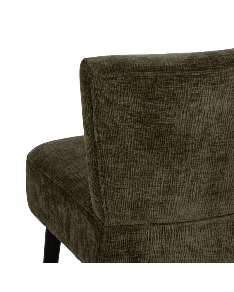 SILLÓN VERDE TEJIDO-MADERA SALÓN 55 X 63 X 76 CM