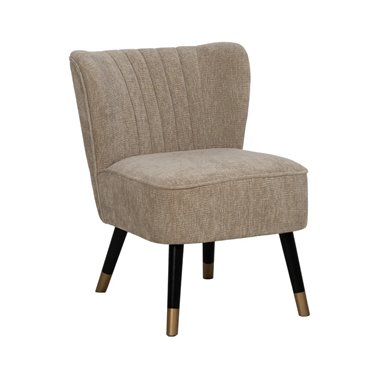 SILLÓN BEIGE TEJIDO-MADERA...