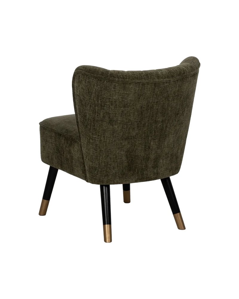 SILLÓN VERDE TEJIDO-MADERA SALÓN 58 X 70 X 74 CM