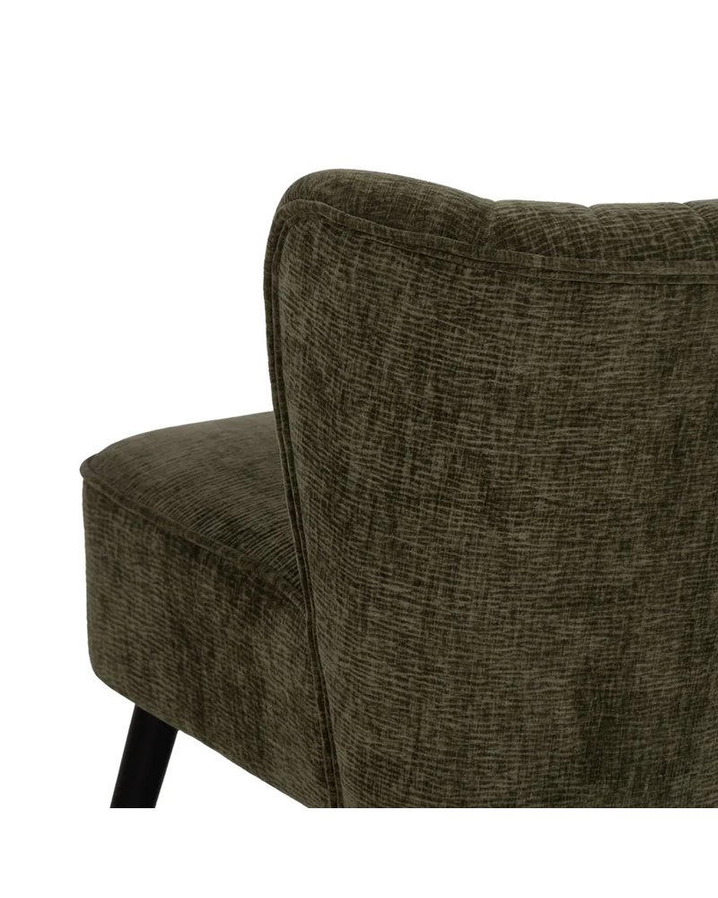 SILLÓN VERDE TEJIDO-MADERA SALÓN 58 X 70 X 74 CM