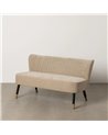SOFÁ BEIGE TEJIDO-MADERA SALÓN 134 X 70 X 74 CM