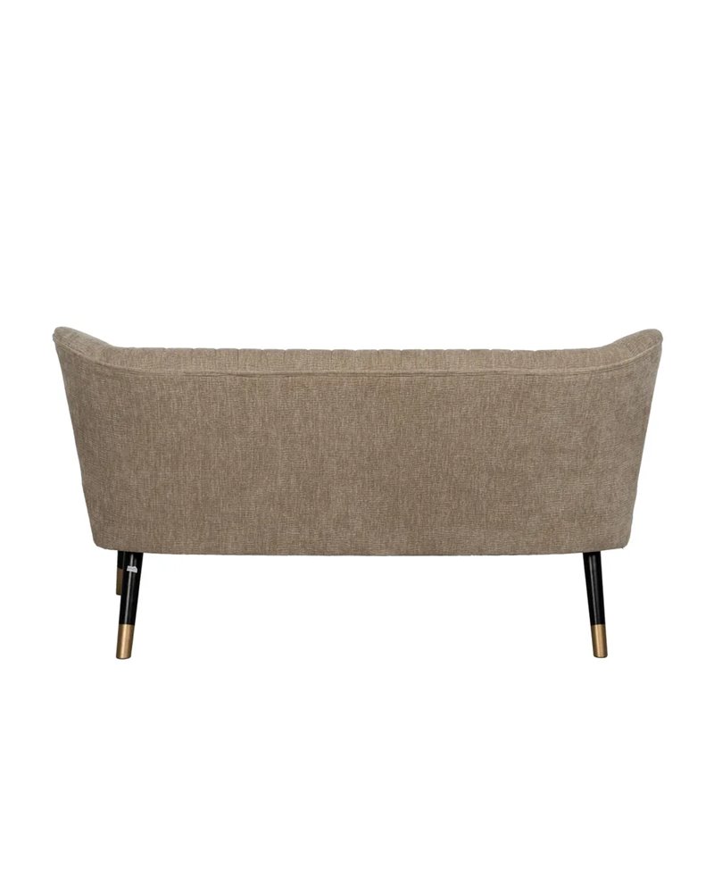 SOFÁ BEIGE TEJIDO-MADERA SALÓN 134 X 70 X 74 CM