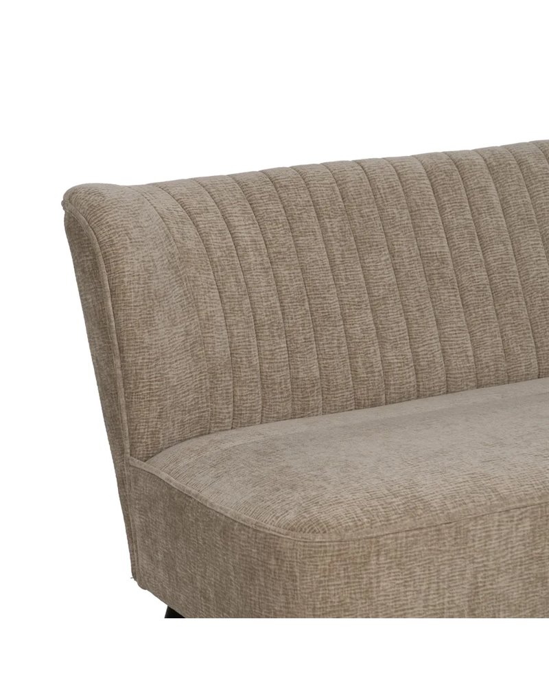 SOFÁ BEIGE TEJIDO-MADERA SALÓN 134 X 70 X 74 CM