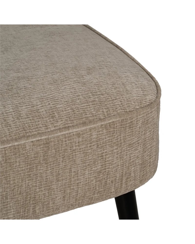 SOFÁ BEIGE TEJIDO-MADERA SALÓN 134 X 70 X 74 CM