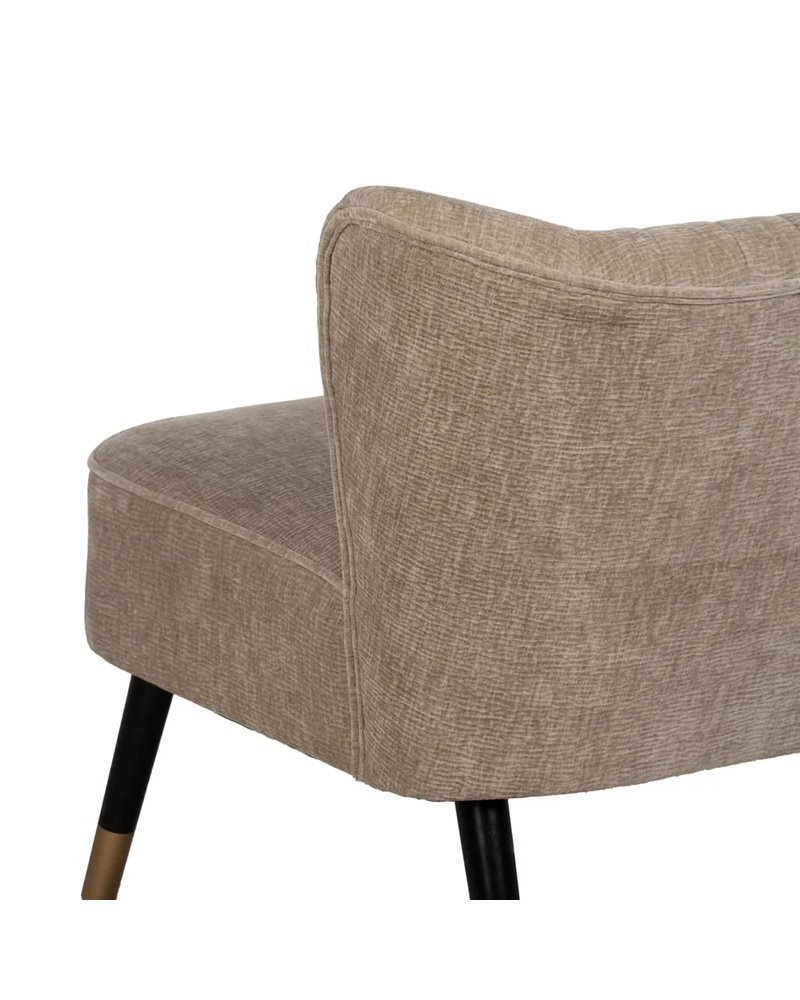 SOFÁ BEIGE TEJIDO-MADERA SALÓN 134 X 70 X 74 CM