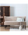 SOFÁ BEIGE TEJIDO-MADERA SALÓN 134 X 70 X 74 CM