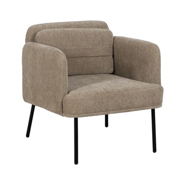 SILLÓN BEIGE TEJIDO-MADERA...