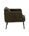SILLÓN VERDE TEJIDO-MADERA SALÓN 72 X 72 X 73 CM