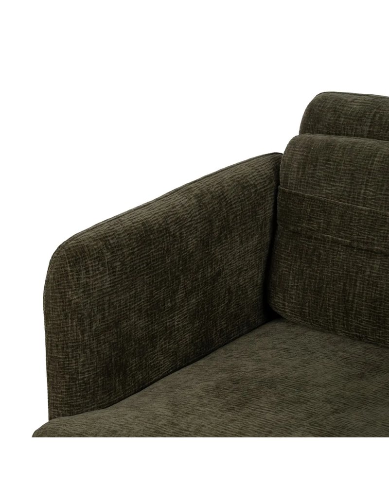 SILLÓN VERDE TEJIDO-MADERA SALÓN 72 X 72 X 73 CM