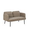 SOFÁ BEIGE TEJIDO-MADERA SALÓN 127 X 72 X 73 CM
