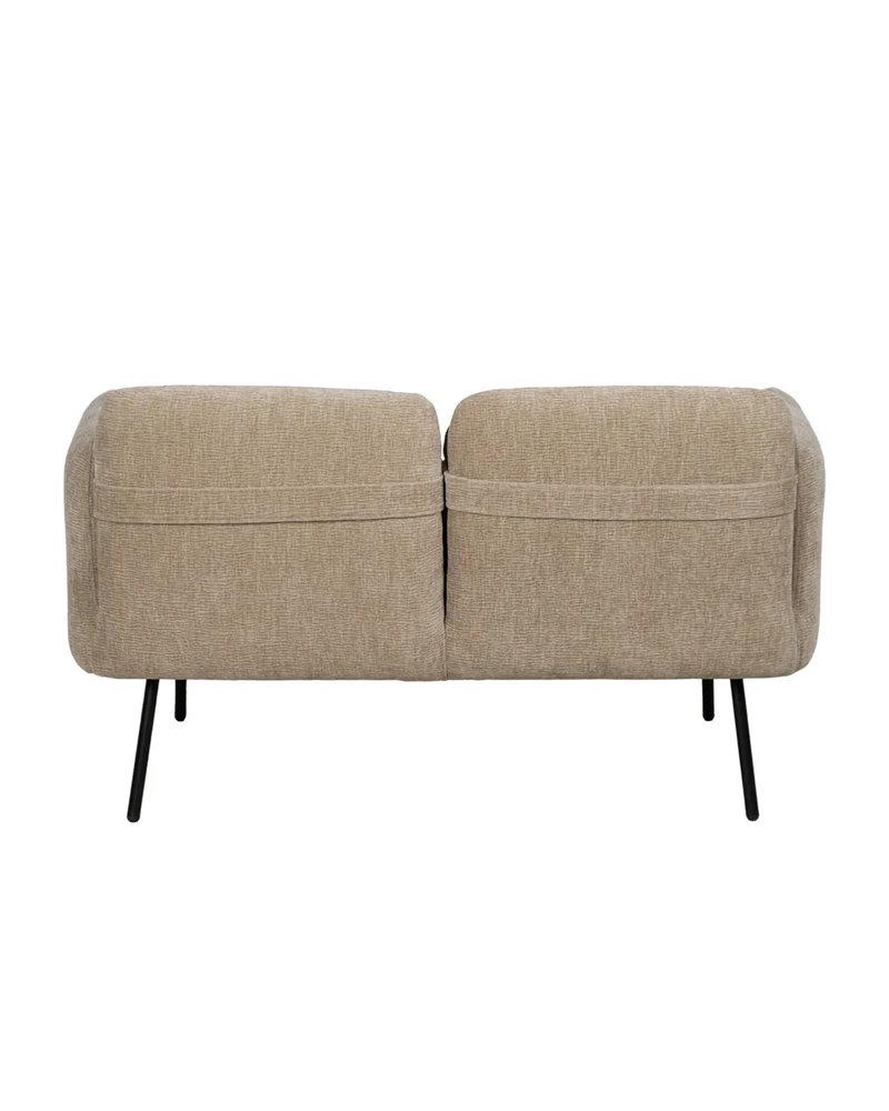 SOFÁ BEIGE TEJIDO-MADERA SALÓN 127 X 72 X 73 CM