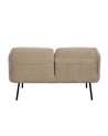 SOFÁ BEIGE TEJIDO-MADERA SALÓN 127 X 72 X 73 CM