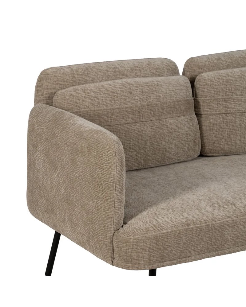 SOFÁ BEIGE TEJIDO-MADERA SALÓN 127 X 72 X 73 CM