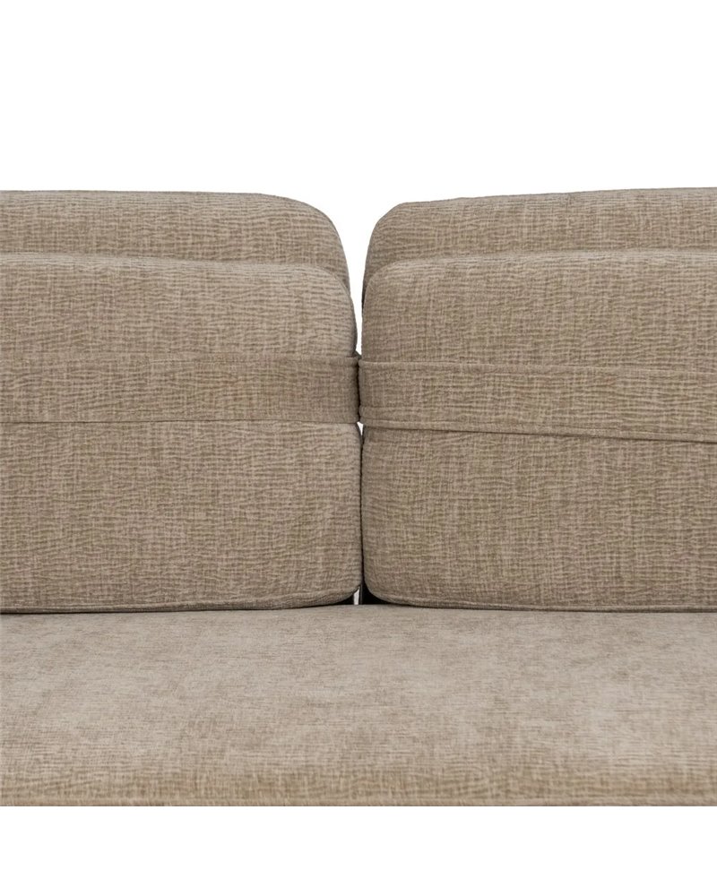 SOFÁ BEIGE TEJIDO-MADERA SALÓN 127 X 72 X 73 CM