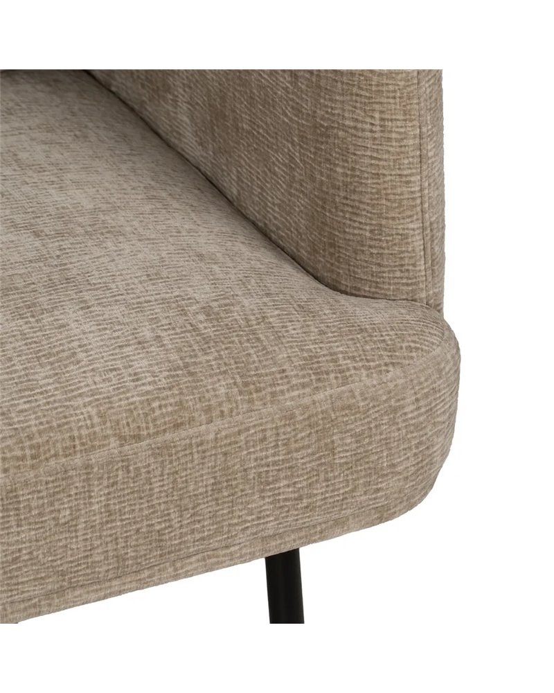 SOFÁ BEIGE TEJIDO-MADERA SALÓN 127 X 72 X 73 CM