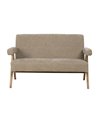 SOFÁ BEIGE TEJIDO-MADERA SALÓN 134 X 76 X 85 CM