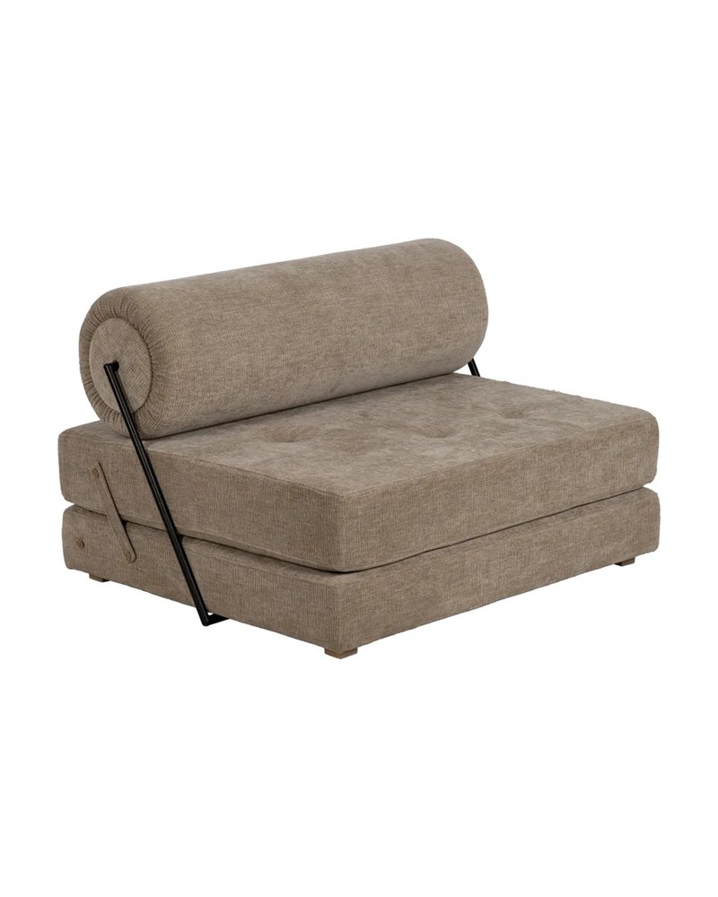 SOFÁ BEIGE TEJIDO-MADERA SALÓN 89 X 101 X 71 CM