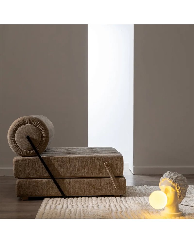 SOFÁ BEIGE TEJIDO-MADERA SALÓN 89 X 101 X 71 CM