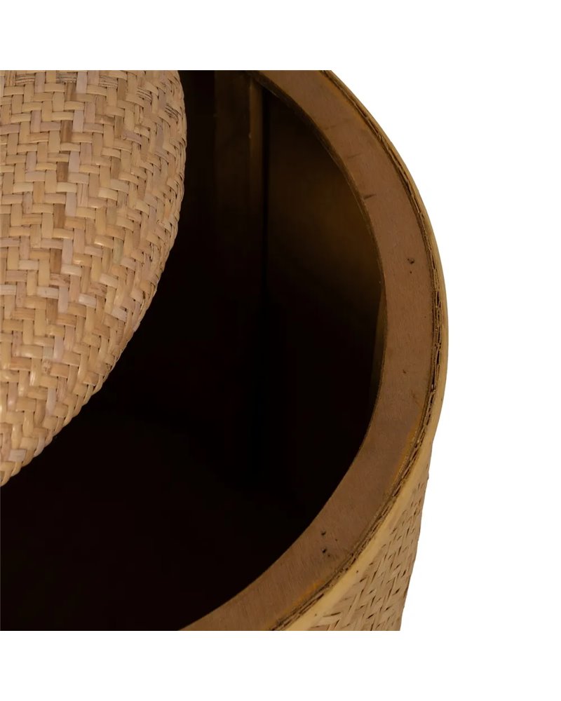 S/2 PUF NATURAL RATÁN SALÓN 40 X 40 X 46 CM