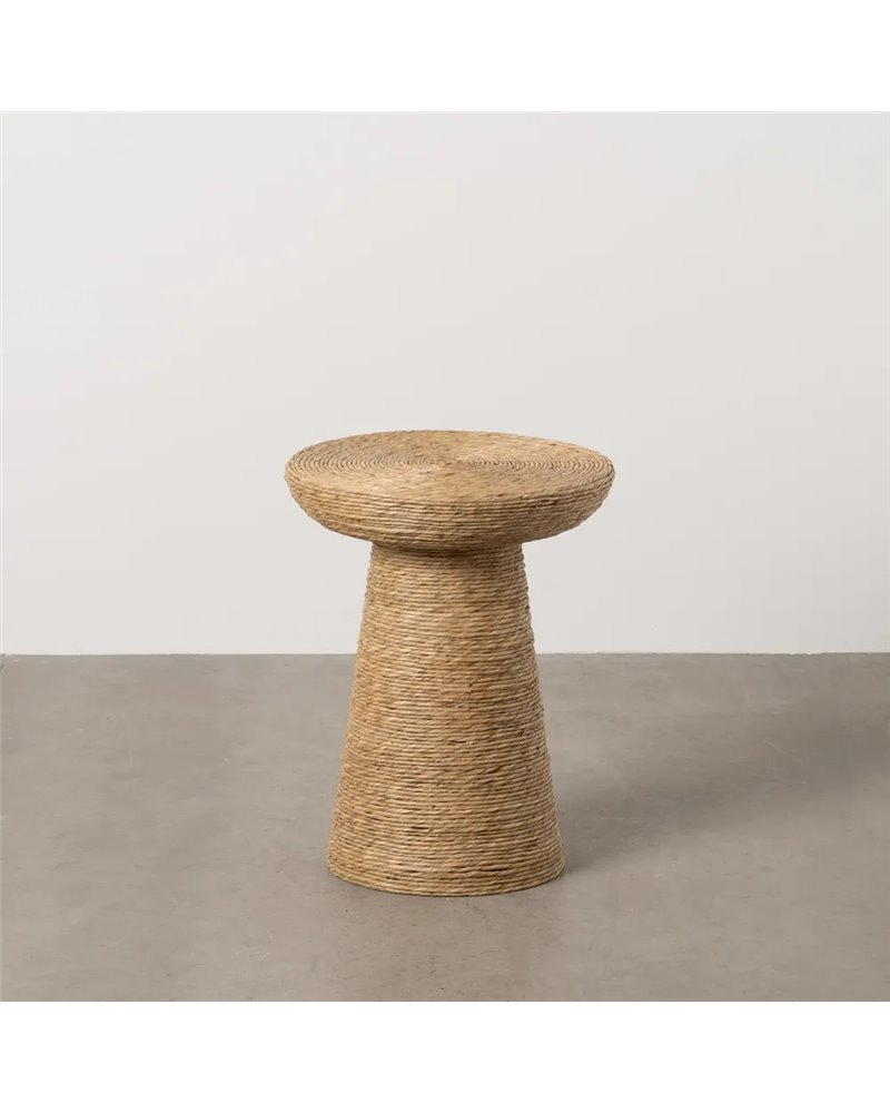 MESA AUXILIAR NATURAL CUERDA SALÓN 41 X 41 X 51 CM