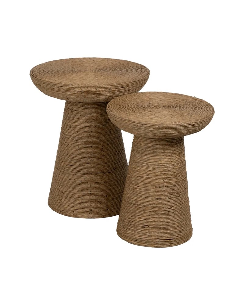 MESA AUXILIAR NATURAL CUERDA SALÓN 49 X 49 X 58 CM