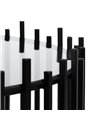 S/2 MESA CENTRO NEGRO METAL-CRISTAL 68 X 68 X 45 CM