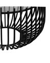 S/2 MESA CENTRO NEGRO METAL-CRISTAL 68 X 68 X 45 CM