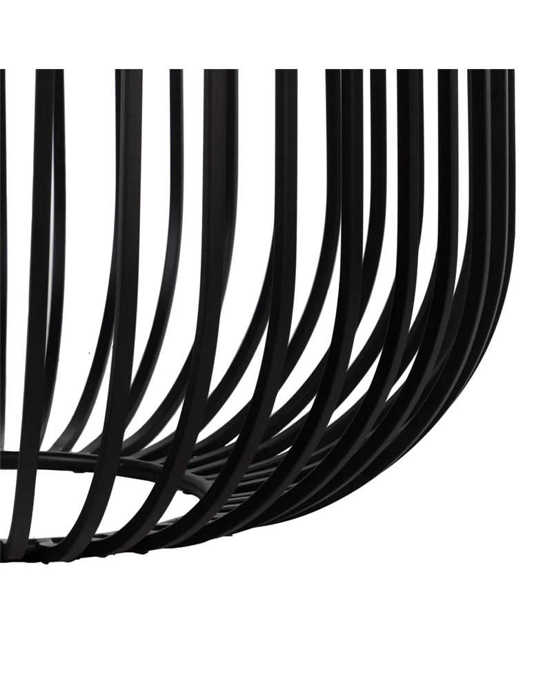 S/2 MESA CENTRO NEGRO METAL-CRISTAL 68 X 68 X 45 CM