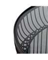 S/2 MESA CENTRO NEGRO METAL-CRISTAL 65 X 65 X 40 CM
