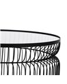 S/2 MESA CENTRO NEGRO METAL-CRISTAL 65 X 65 X 40 CM
