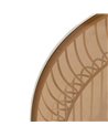 S/2 MESA CENTRO CREMA METAL-CRISTAL 65 X 65 X 40 CM