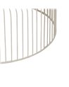 S/2 MESA CENTRO CREMA METAL-CRISTAL 65 X 65 X 40 CM