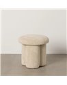 PUF BEIGE TEJIDO SALÓN 41 X 41 X 43 CM