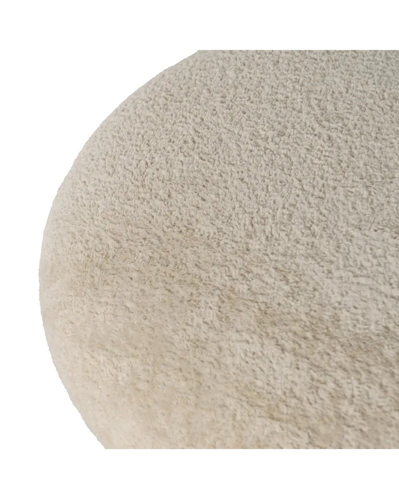 PUF BEIGE TEJIDO SALÓN 41 X 41 X 43 CM