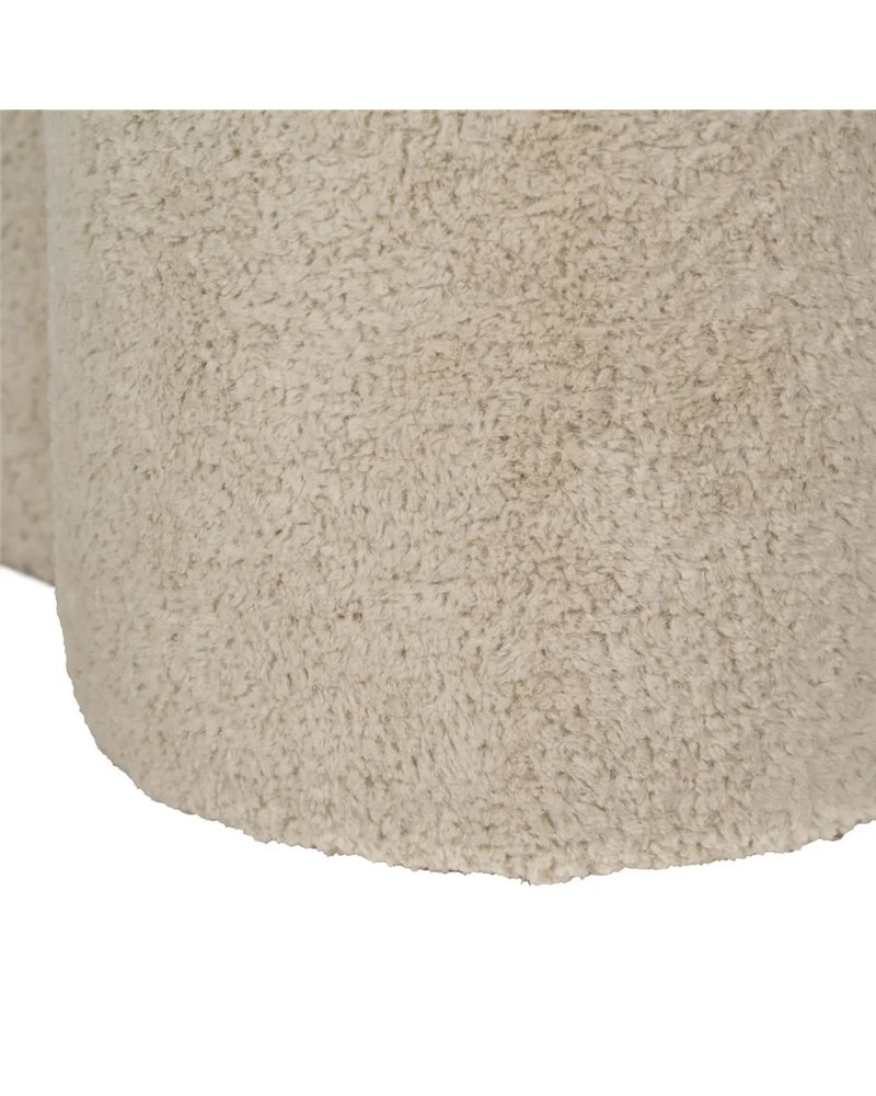PUF BEIGE TEJIDO SALÓN 41 X 41 X 43 CM