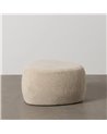 PUF BEIGE TEJIDO SALÓN 60 X 60 X 33 CM
