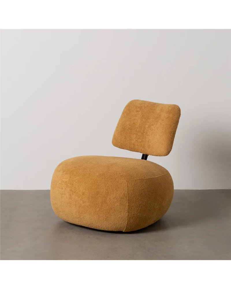 SILLÓN MOSTAZA TEJIDO SALÓN 67 X 73 X 67 CM
