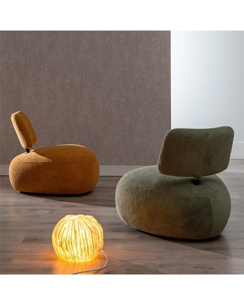 SILLÓN MOSTAZA TEJIDO SALÓN 67 X 73 X 67 CM