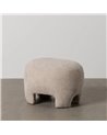 PUF BEIGE TEJIDO SALÓN 53 X 41 X 38 CM