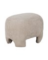 PUF BEIGE TEJIDO SALÓN 53 X 41 X 38 CM