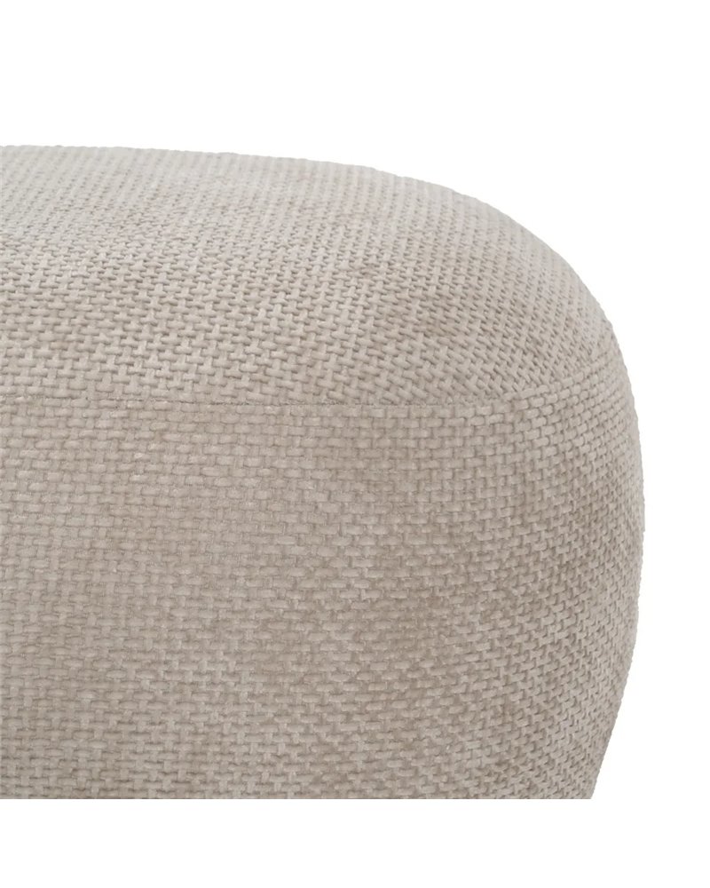 PUF BEIGE TEJIDO SALÓN 53 X 41 X 38 CM