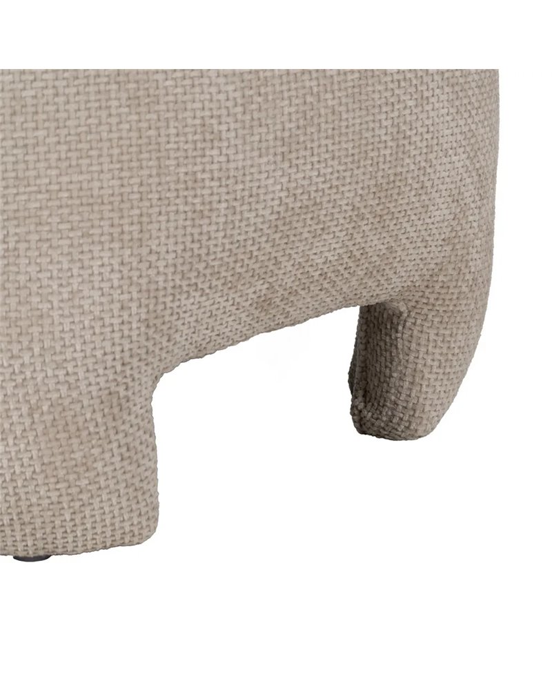 PUF BEIGE TEJIDO SALÓN 53 X 41 X 38 CM